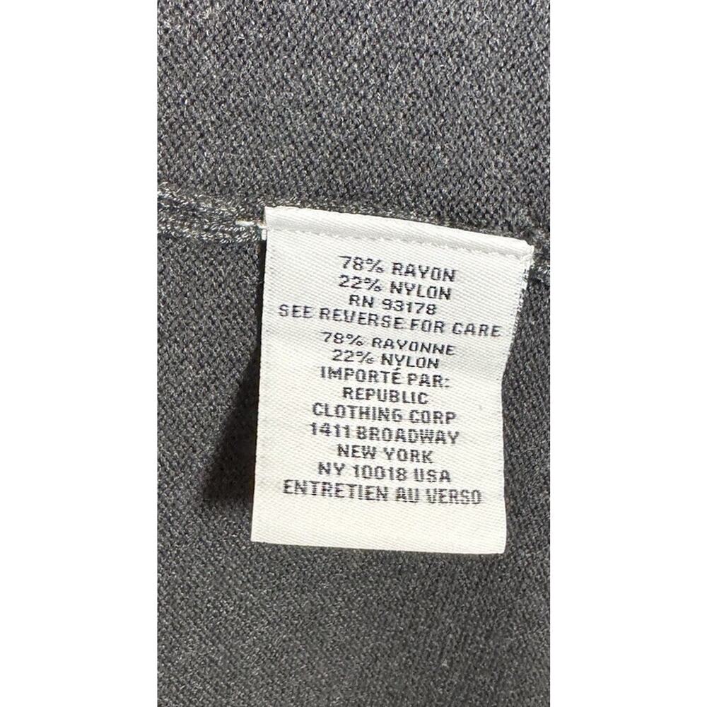 Magaschoni Dark Gray Longline Duster Open Front Cardigan Sweater Petite Medium - Picture 6 of 6